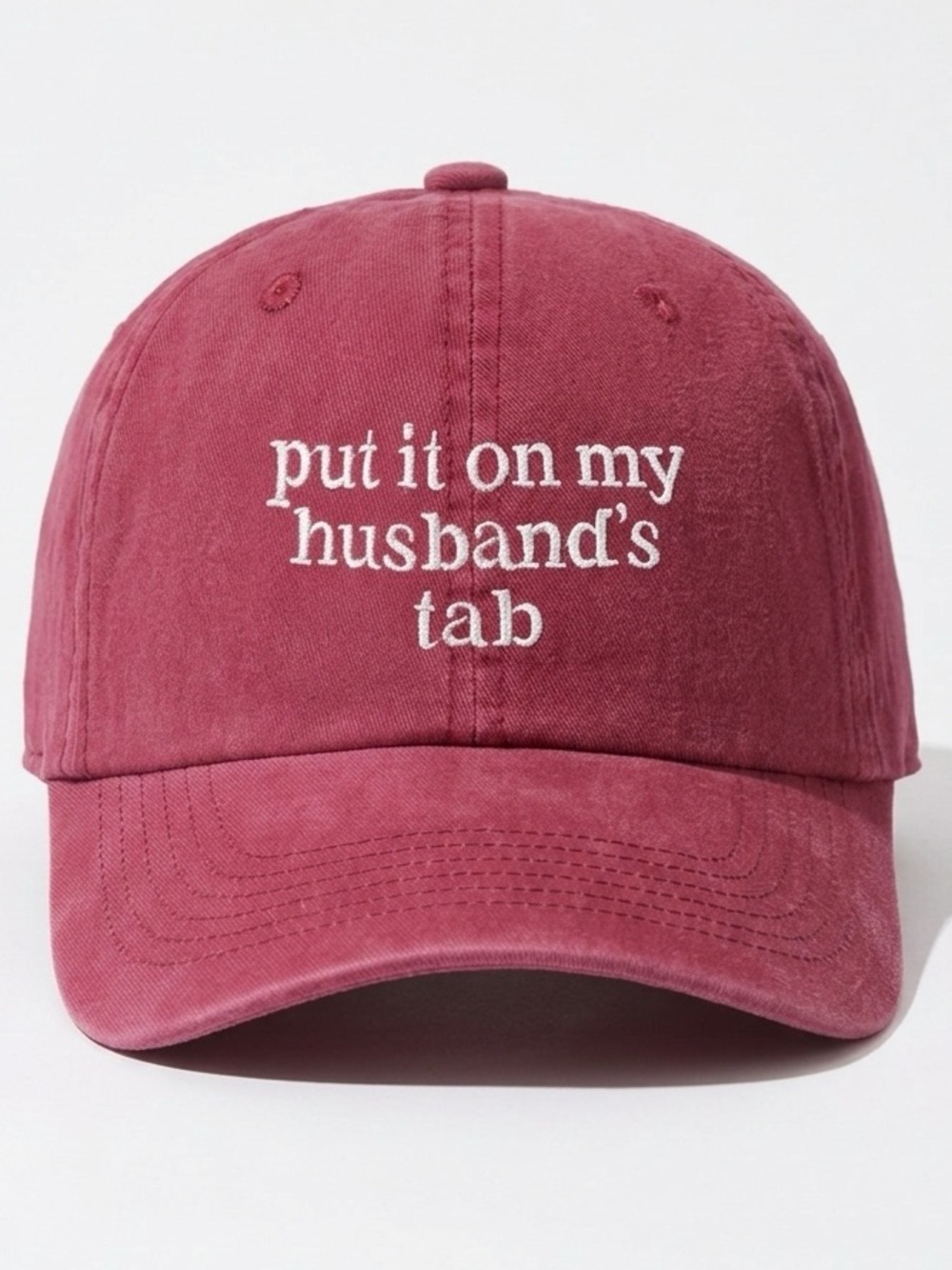 Women's Embroidered Husbands Tab Cap